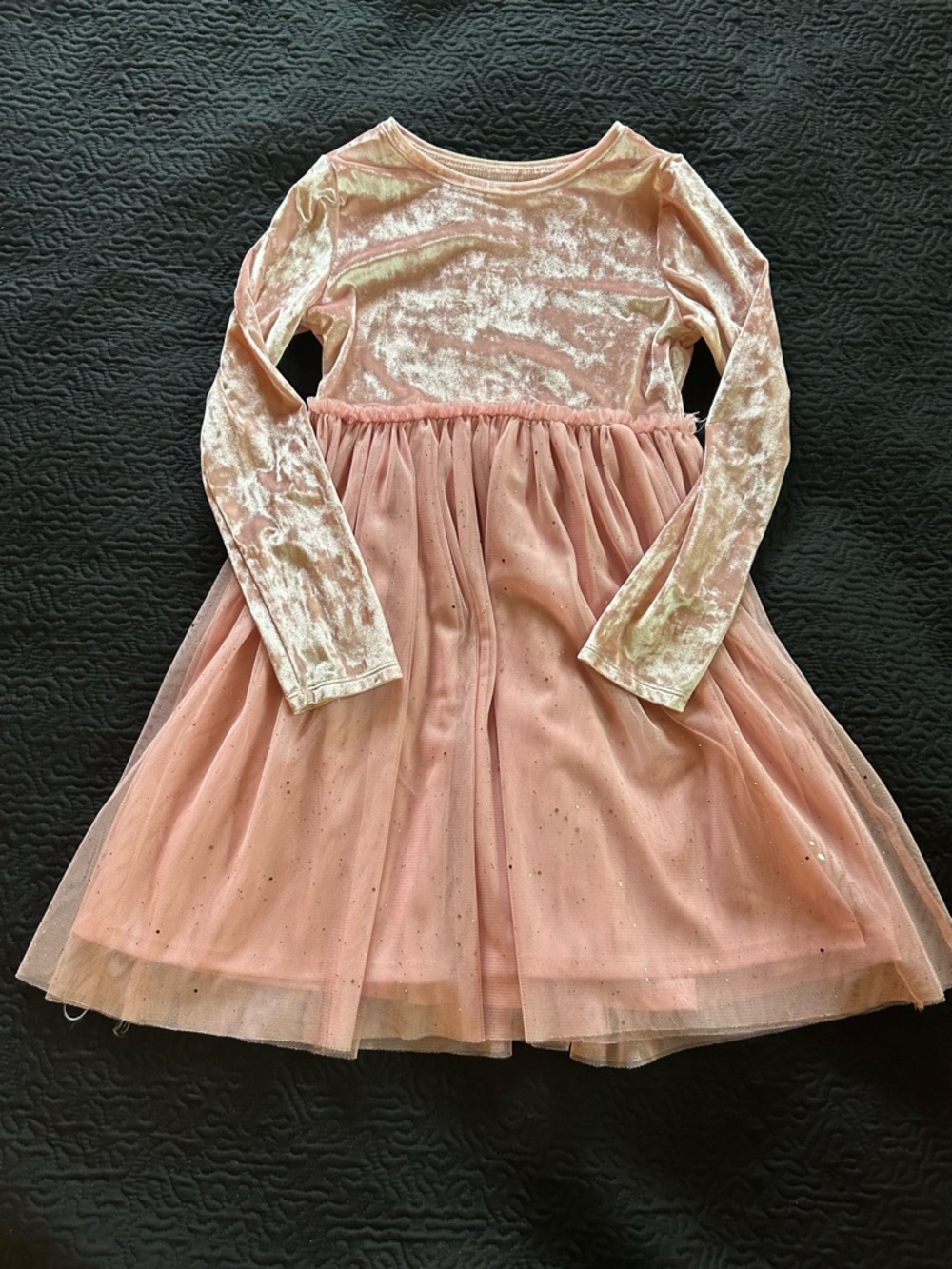 jumping beans Pink Velvet & Tulle Dress